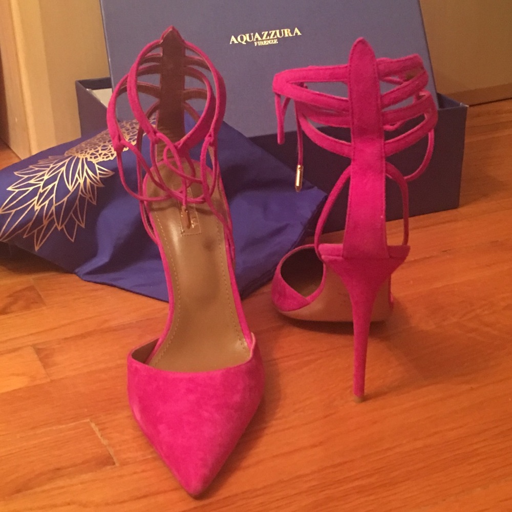 Aquazzura Firenze suede heels